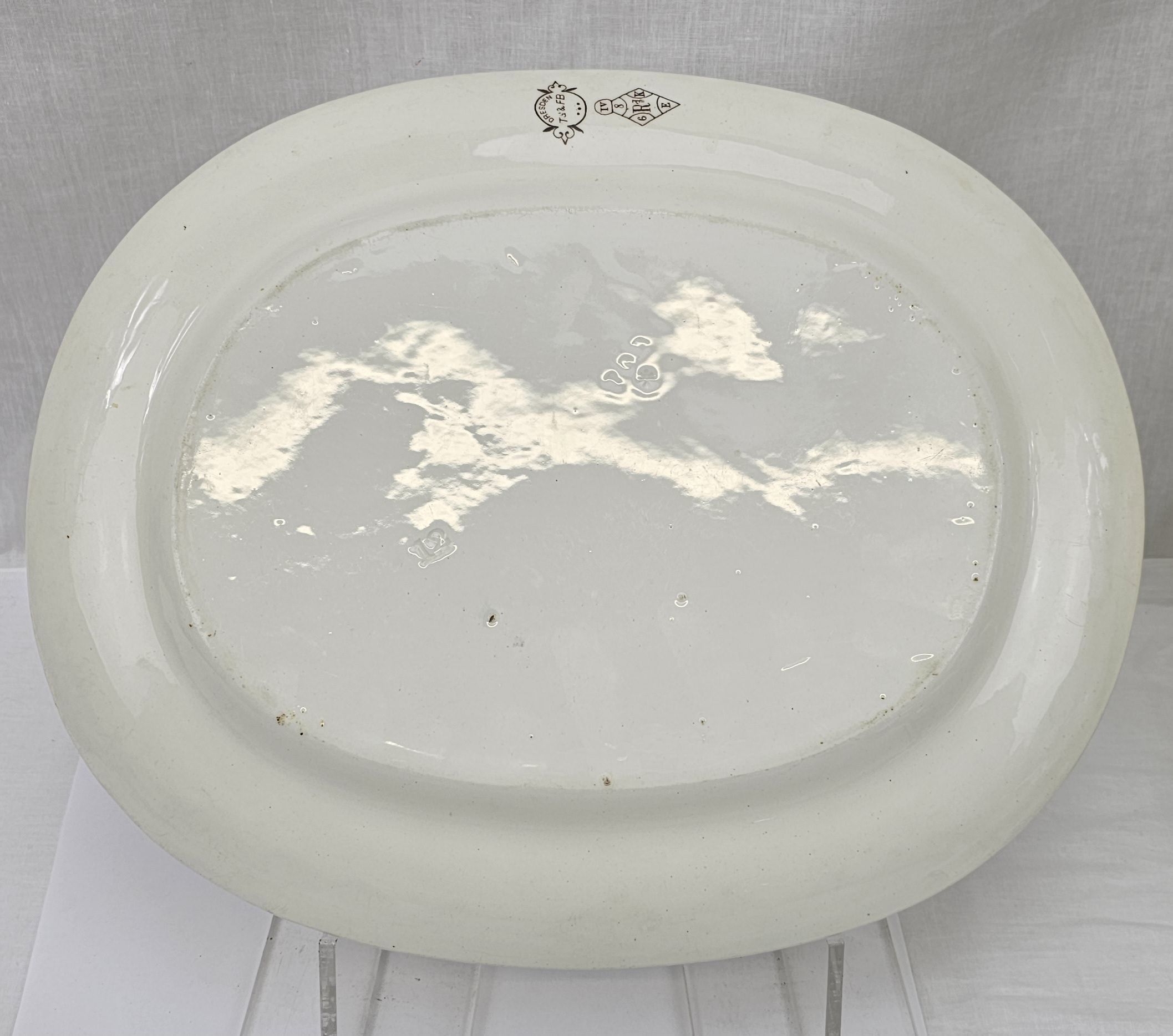 c1880 TG And FB Dresden Booths Ironstone Platter - Image 3