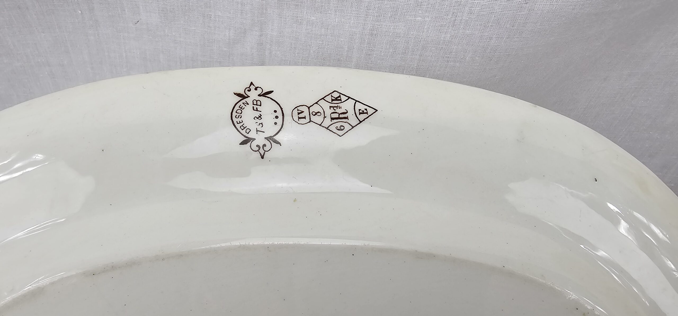 c1880 TG And FB Dresden Booths Ironstone Platter - Image 2