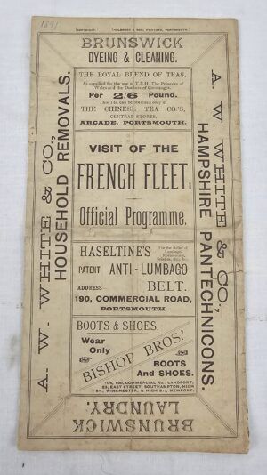 1891 Visit of the French Fleet Official Programme Pamphlet