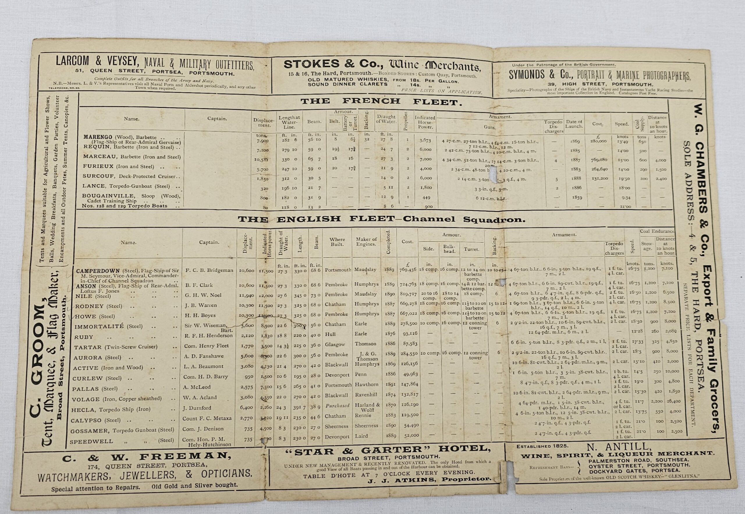 1891 Visit of the French Fleet Official Programme Pamphlet - Image 3