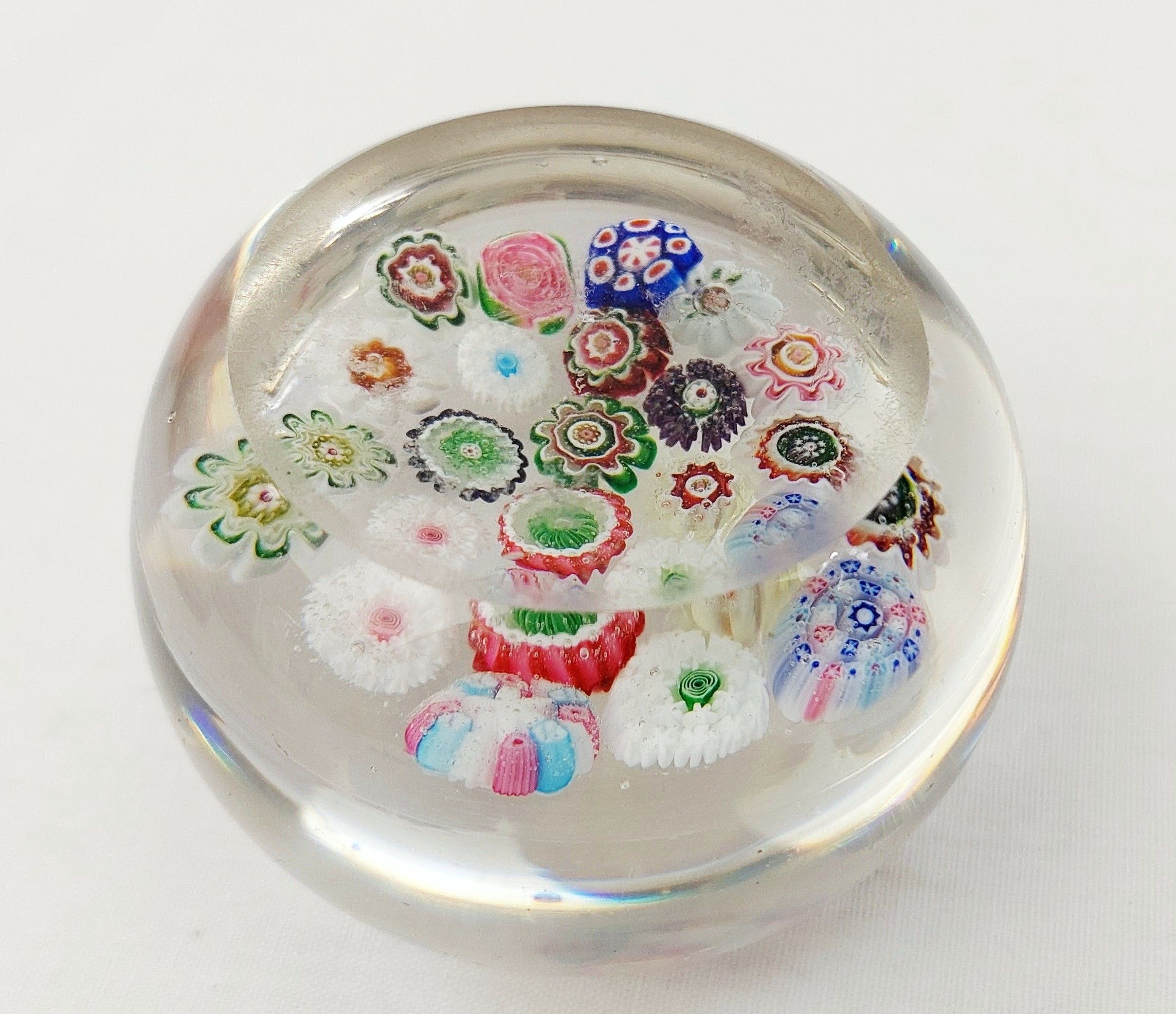 19th Century Clichy Glass Millefiori Paperweight With The Clichy Rose - Image 5