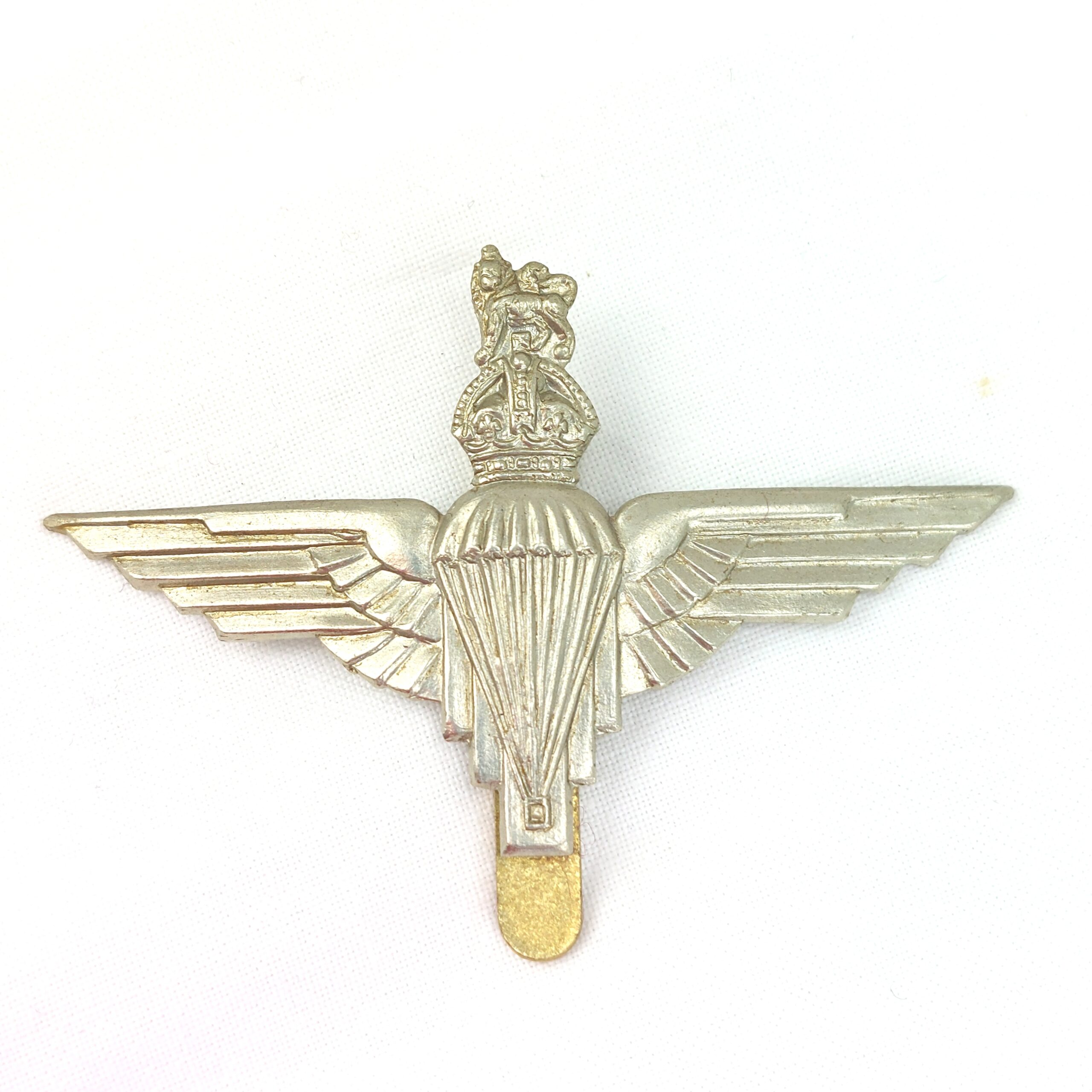 British Army, WW2, Parachute Regiment Red Beret & White Metal Kings Crown Cap Badge - Image 11