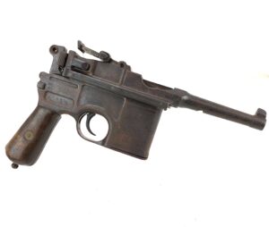 German, c96 Broomhandle Mauser Semi-Automatic Pistol, by Waffenfabrik Mauser Oberdnorf A Neckar, Deactivated