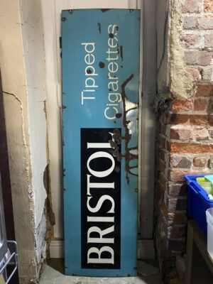 Original Bristol Tipped Cigarettes Advertising Enamel Sign