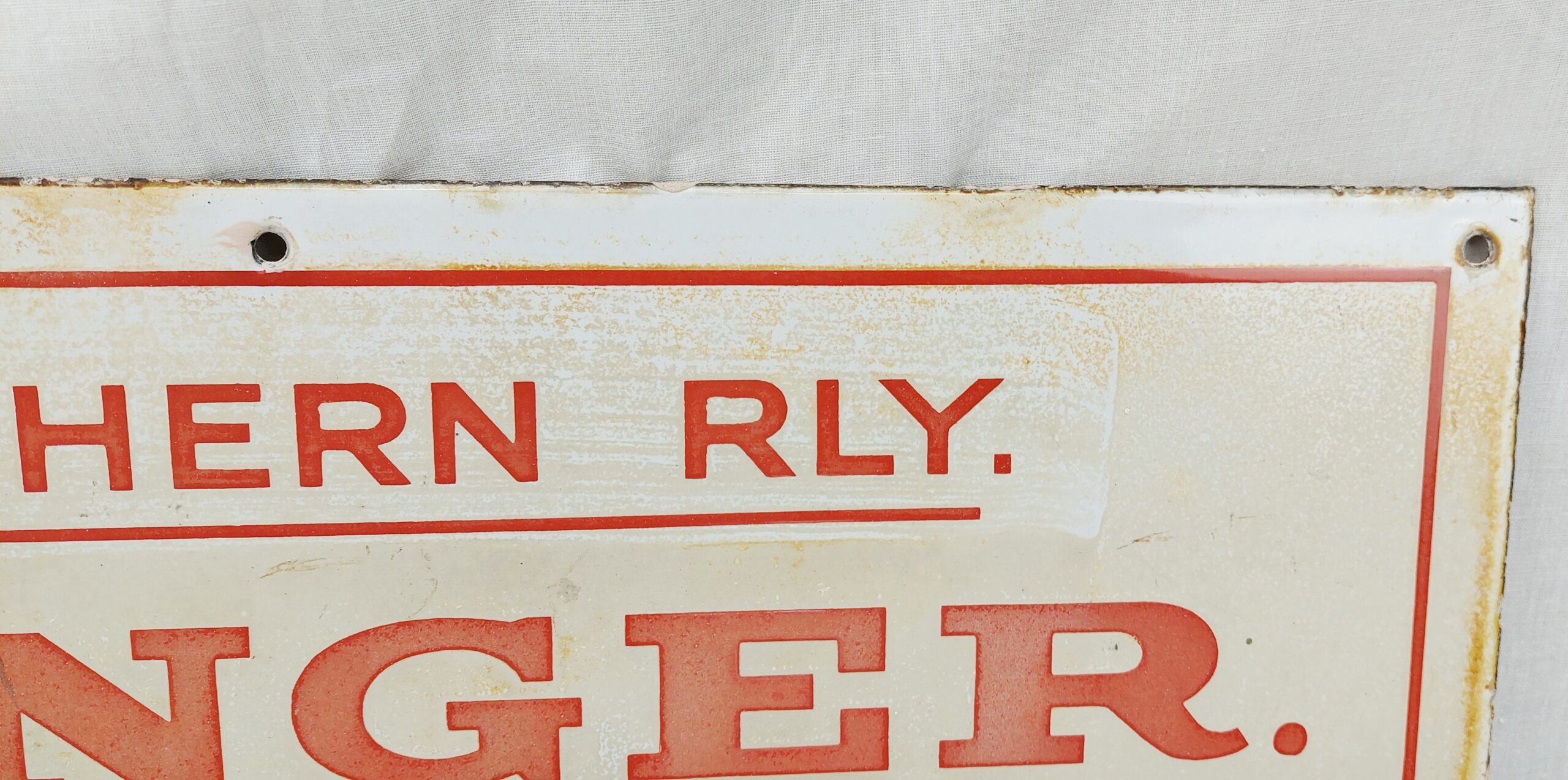 Southern Railway Don’t Touch Conductor Rails Enamel Sign - Image 5