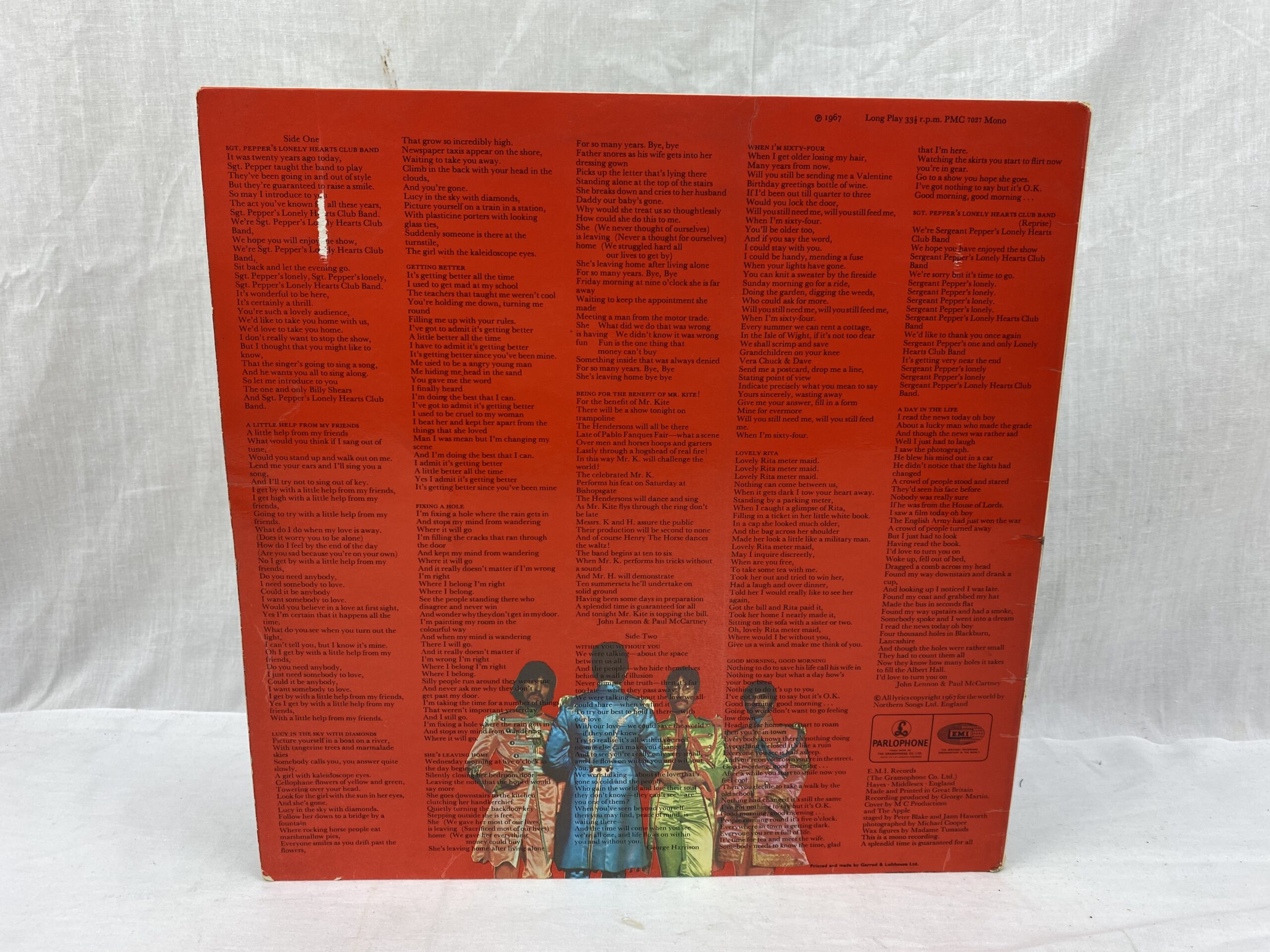 The Beatles Sgt. Peppers Lonely Hearts Club Band UK 1st Press Vinyl LP VG+/Ex+ - Image 6