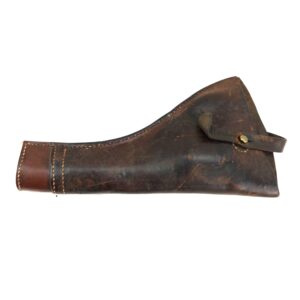 WW1, Original Webley Open Top Leather Holster Mark II, Maker Marked Hindmarch Bros, Dated 1914