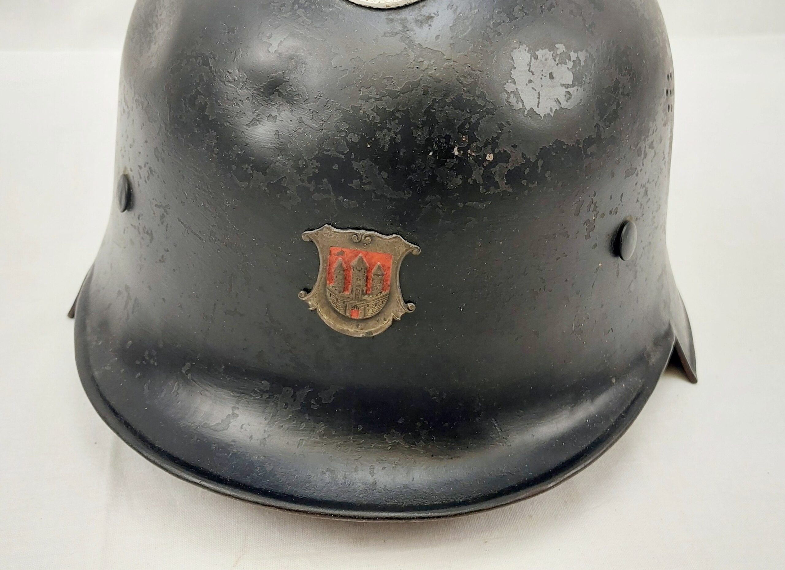 WW2 German 3rd Pattern Firemans Helmet From Hamburg - Image 5