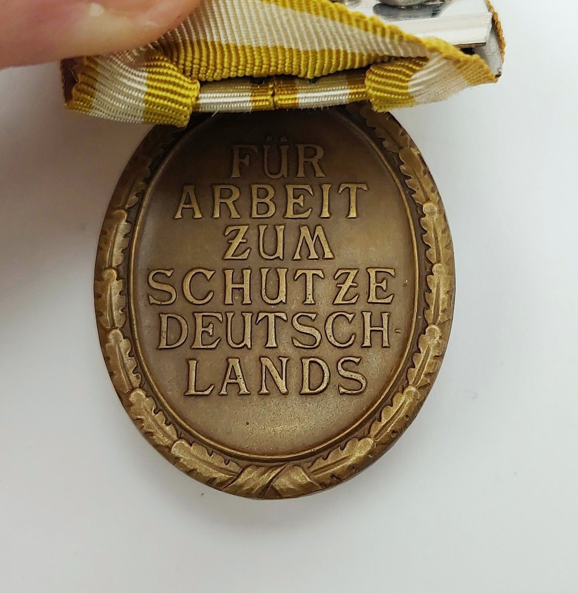 WW1 German Court Mounted West Wall Medal - Image 3
