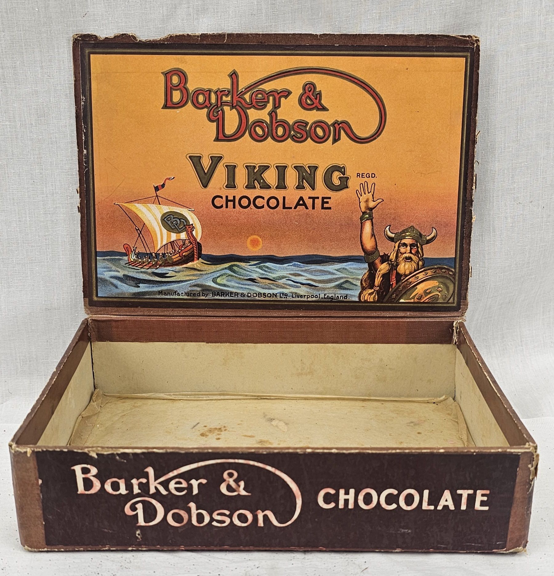 1920s Barker & Dobson Viking Chocolate Retail Box