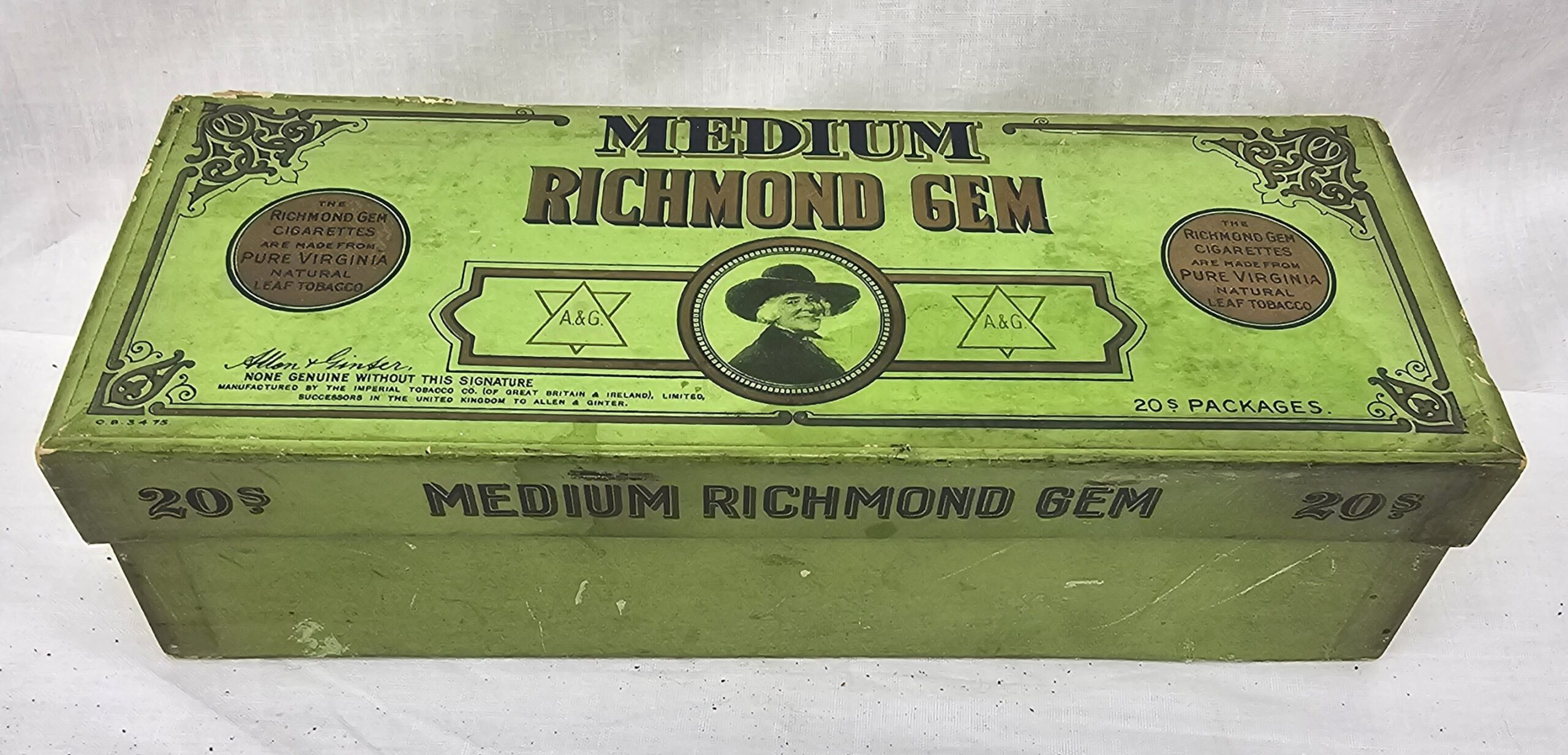 1930s Medium Richmond Gem Cigarette Retail Box