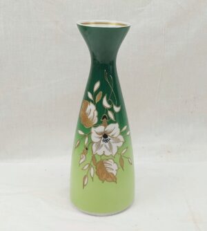1960's German Wallendorf Ceramuc Vase With Gilt Flowers