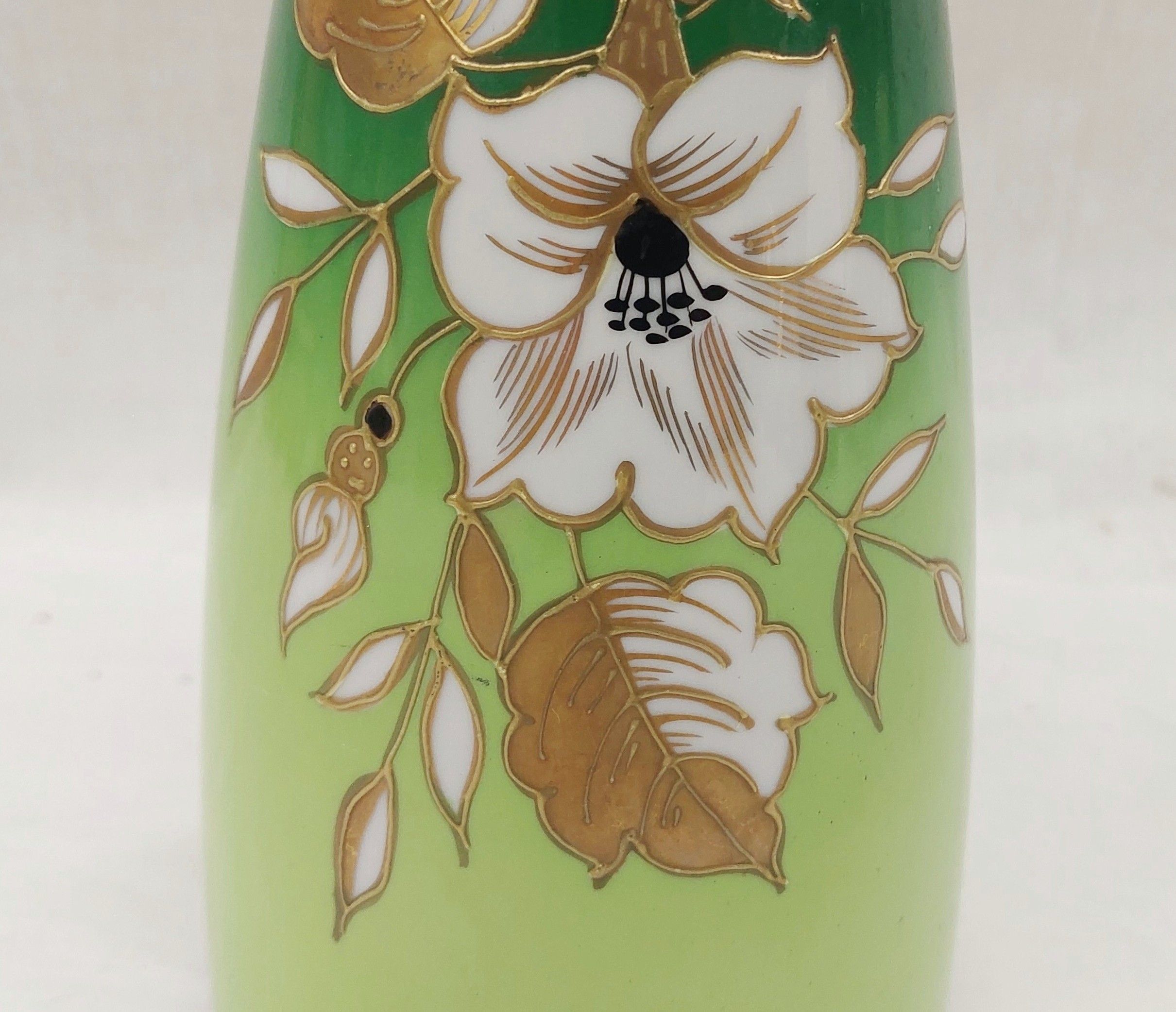 1960's German Wallendorf Ceramuc Vase With Gilt Flowers - Image 4