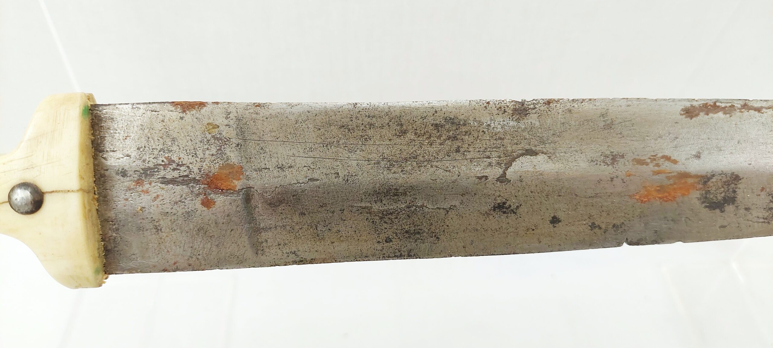 19th Century Caucasian Khanjali Dagger With Bone Grip And Scabbard - Image 10