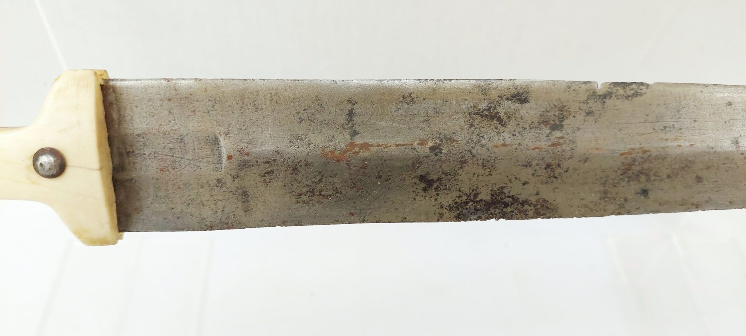 19th Century Caucasian Khanjali Dagger With Bone Grip And Scabbard - Image 6