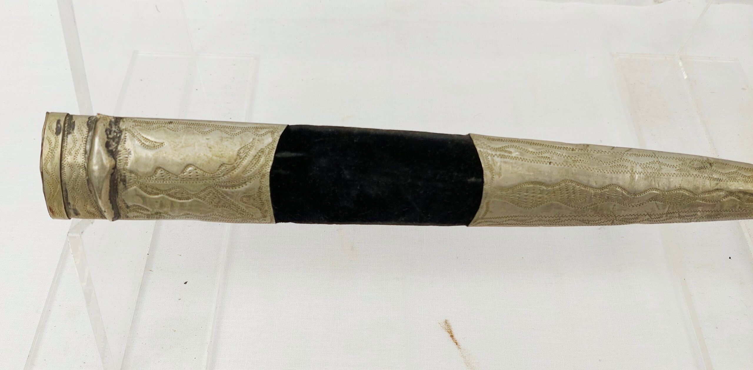 19th Century Caucasian Khanjali Dagger With Silver Grip And Scabbard - Image 4