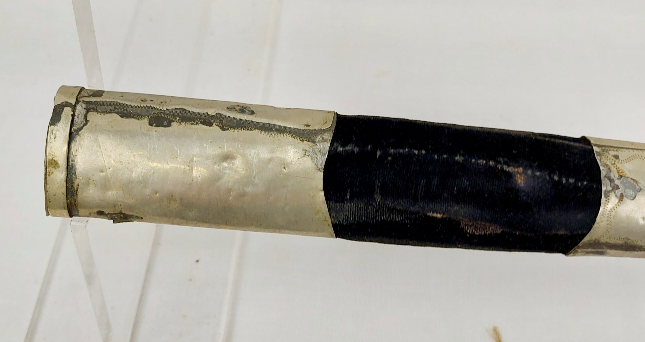 19th Century Caucasian Khanjali Dagger With Silver Grip And Scabbard - Image 2
