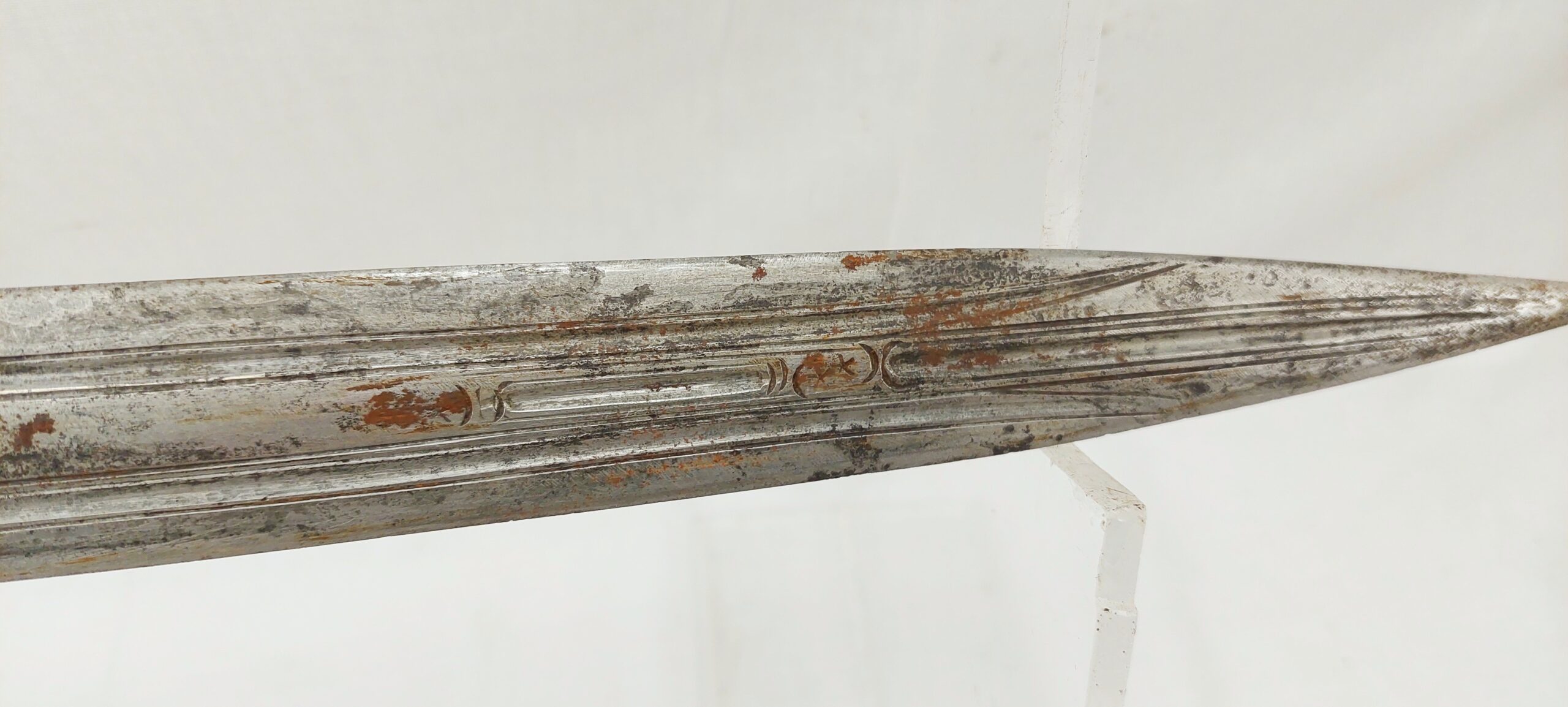 19th Century Caucasian Khanjali Dagger With Silver Grip And Scabbard - Image 11