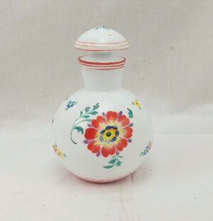 19th Century Large French Milk Glass Shop Scent Bottle