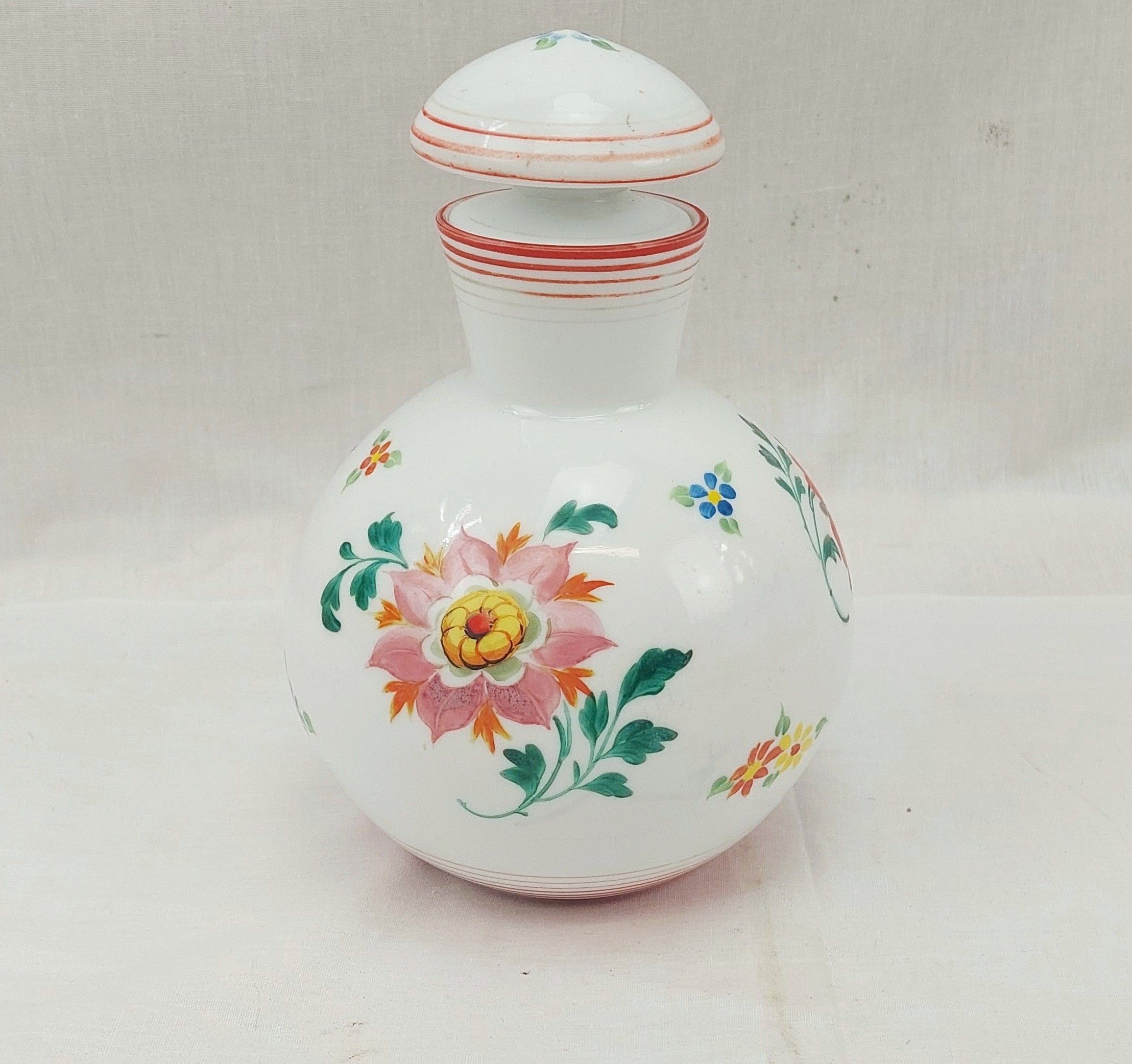 19th Century Large French Milk Glass Shop Scent Bottle - Image 2