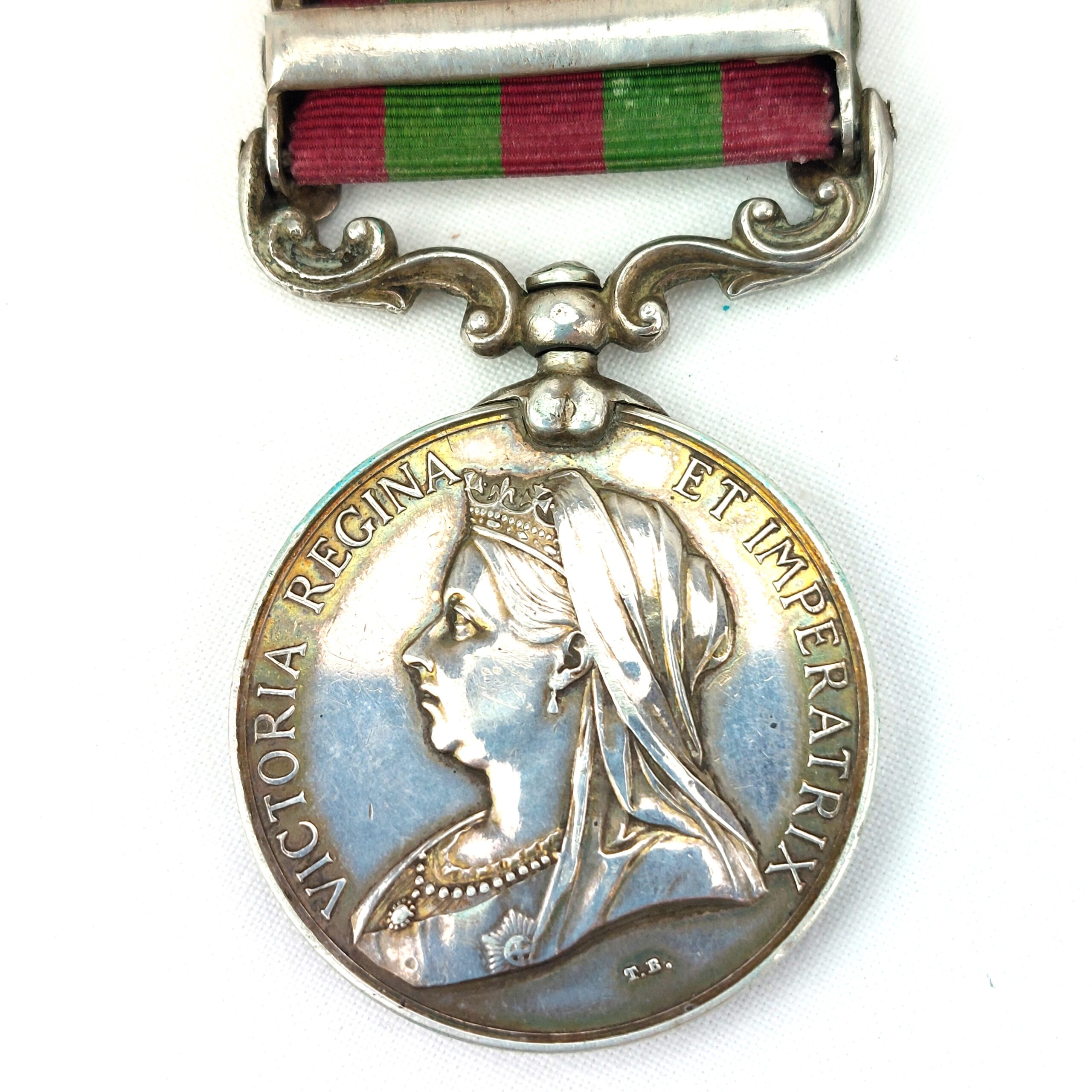 *British, 1895, Queen Victoria India Medal, with clasps: Relief of Chitral 1895, Punjab Frontier 1897-98, Tirah 1897-98, 97620 Gunner P.A. Killick No. 3 Mtn. BY. R.A. (3rd Mountain Battery)* - Image 4