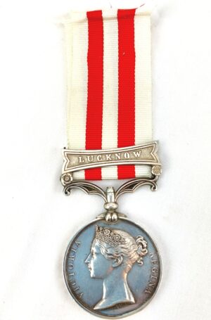 British Army India Mutiny Medal 1857-1858, with Lucknow Clasp, Thomas Harding 3rd Battalion Rifle Brigade (Camel Corps - 'corps d'elite'), Silver