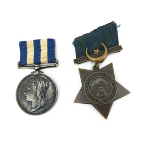 British Royal Navy, 1884-89, Pair of Egypt Medals: Egypt Medal - F.W. Curtis Boy 1st Class HMS Briton Undated, Khedive's Star 1884-6