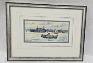 Colin M. Baxter Watercolour Harbour Cruise Three Shillings Off Gosport