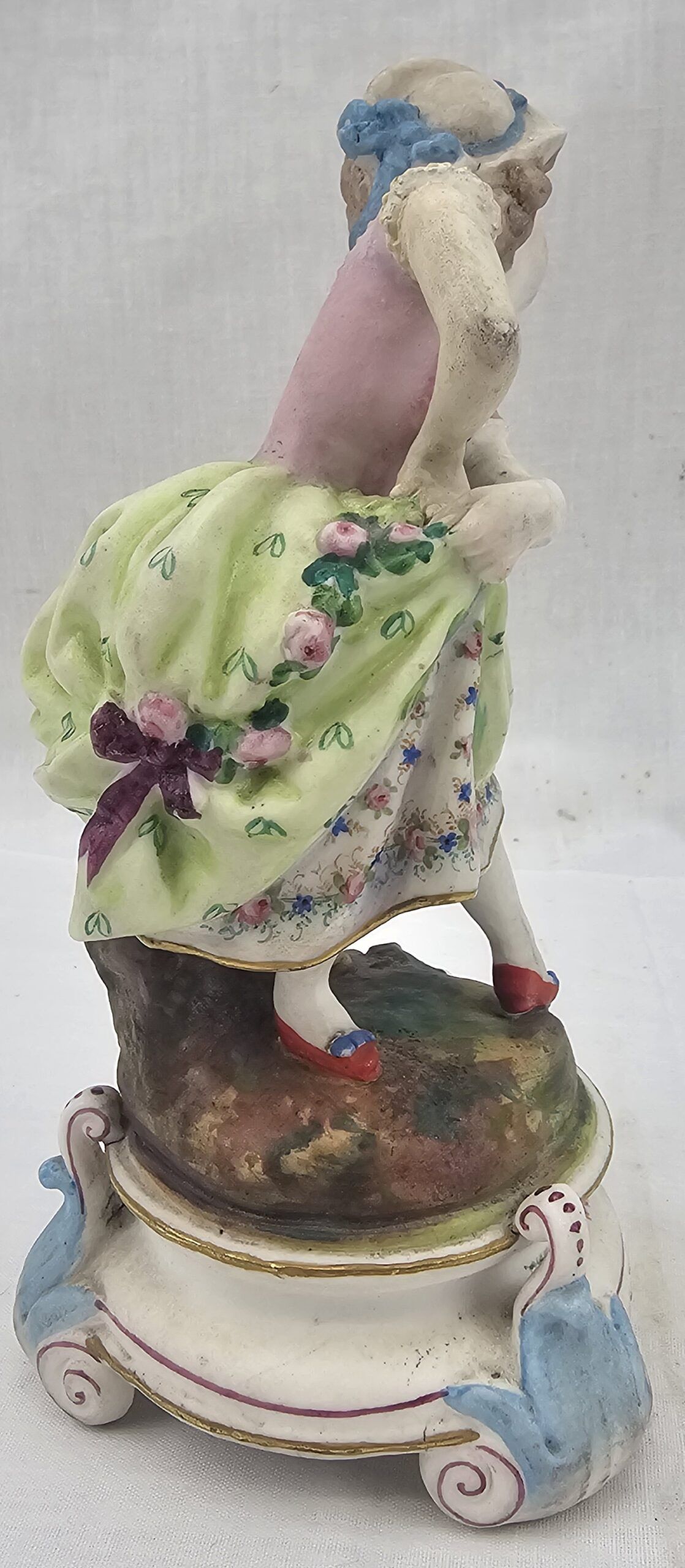 French 19th Century Bisque Porcelain Lady Figurine - Image 7