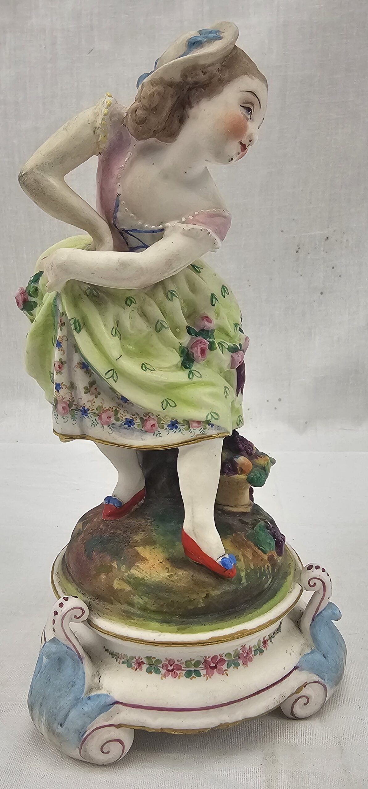 French 19th Century Bisque Porcelain Lady Figurine - Image 6