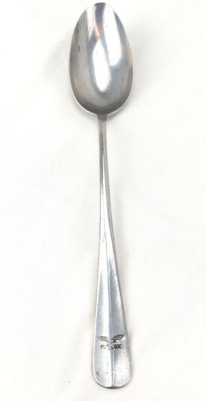 German, WW2, Luftwaffe Aluminium Basting - Serving Spoon, Dated 1941, Marked FL.U.V. and Maker marked Berndorf
