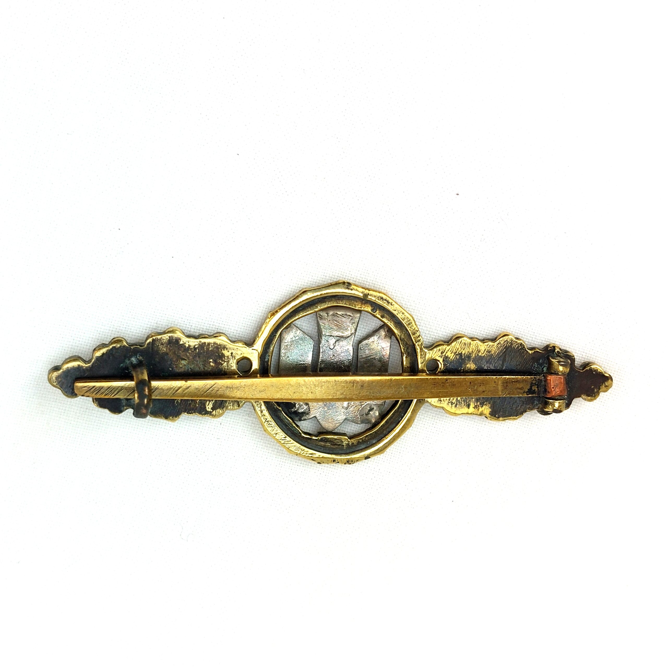 German, WW2, Luftwaffe Bomber Clasp - Gold Class (Gilt & White Metal) - Image 2