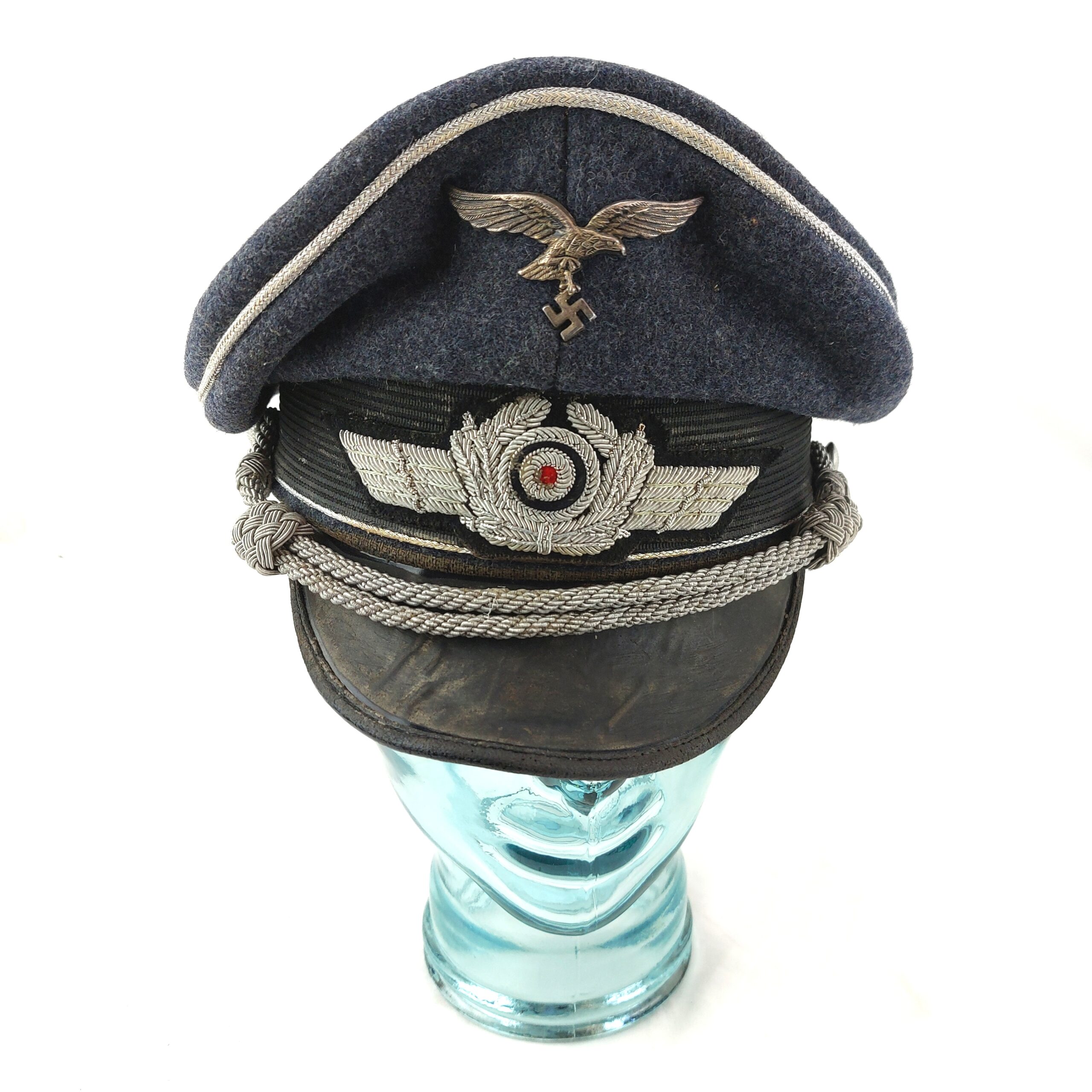 German, WW2, Luftwaffe Crusher Cap, Repro