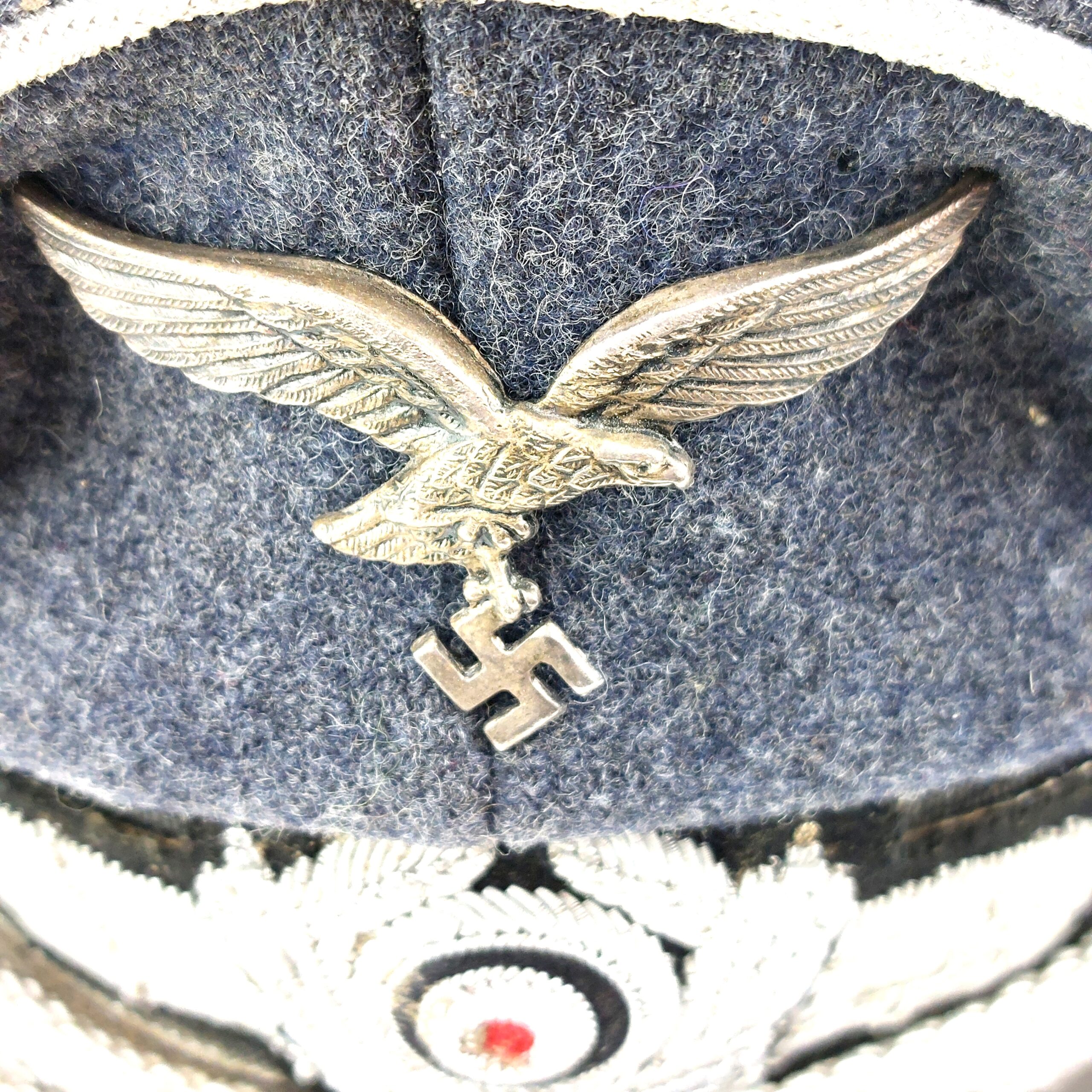 German, WW2, Luftwaffe Crusher Cap, Repro - Image 11