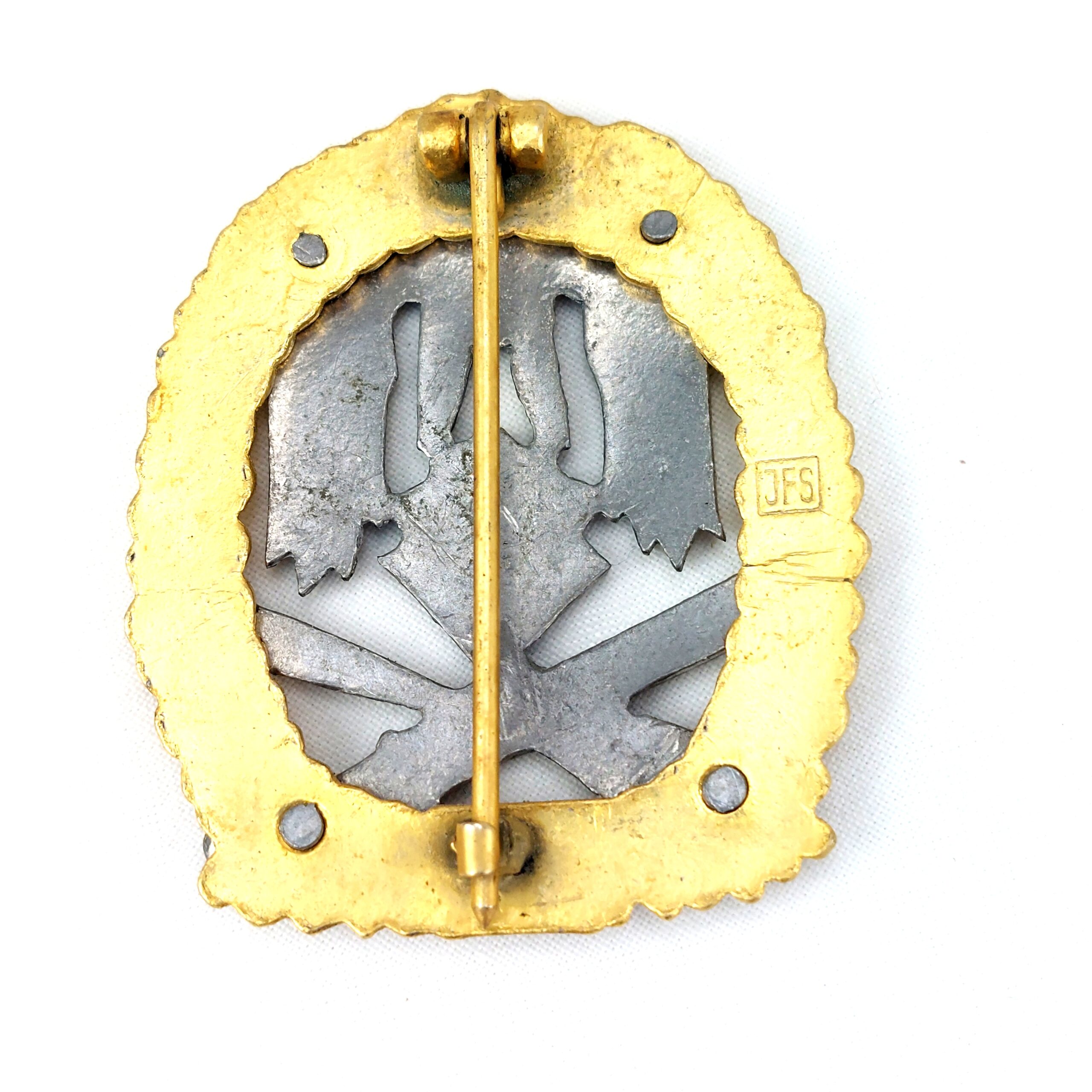Replica German, WW2, Numbered General Assault Badge - 100, by JFS - Josef Feix & Söhne, in Gablonz - Image 2