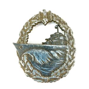 German, WW2, Original Kriegsmarine Destroyer War Badge, by Sohni Heubach & Co
