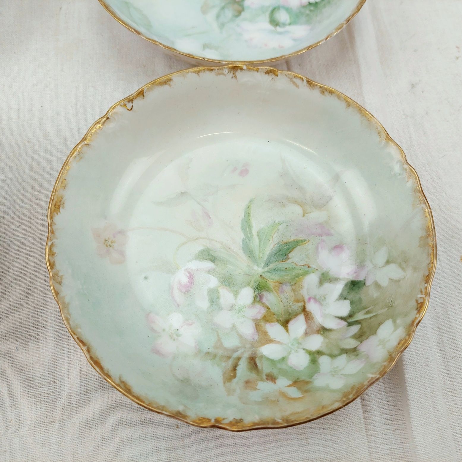 c1890 Set of 6 Tea Plates & 4 Saucers by Jean Pouyat Limoges - Image 10