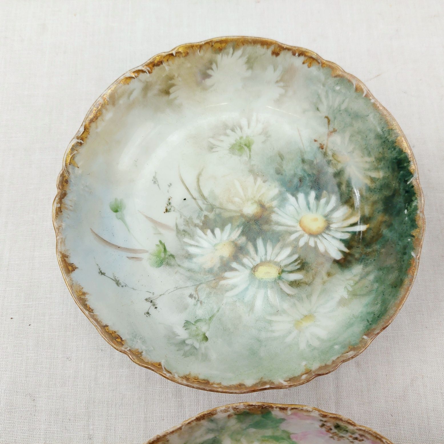 c1890 Set of 6 Tea Plates & 4 Saucers by Jean Pouyat Limoges - Image 7