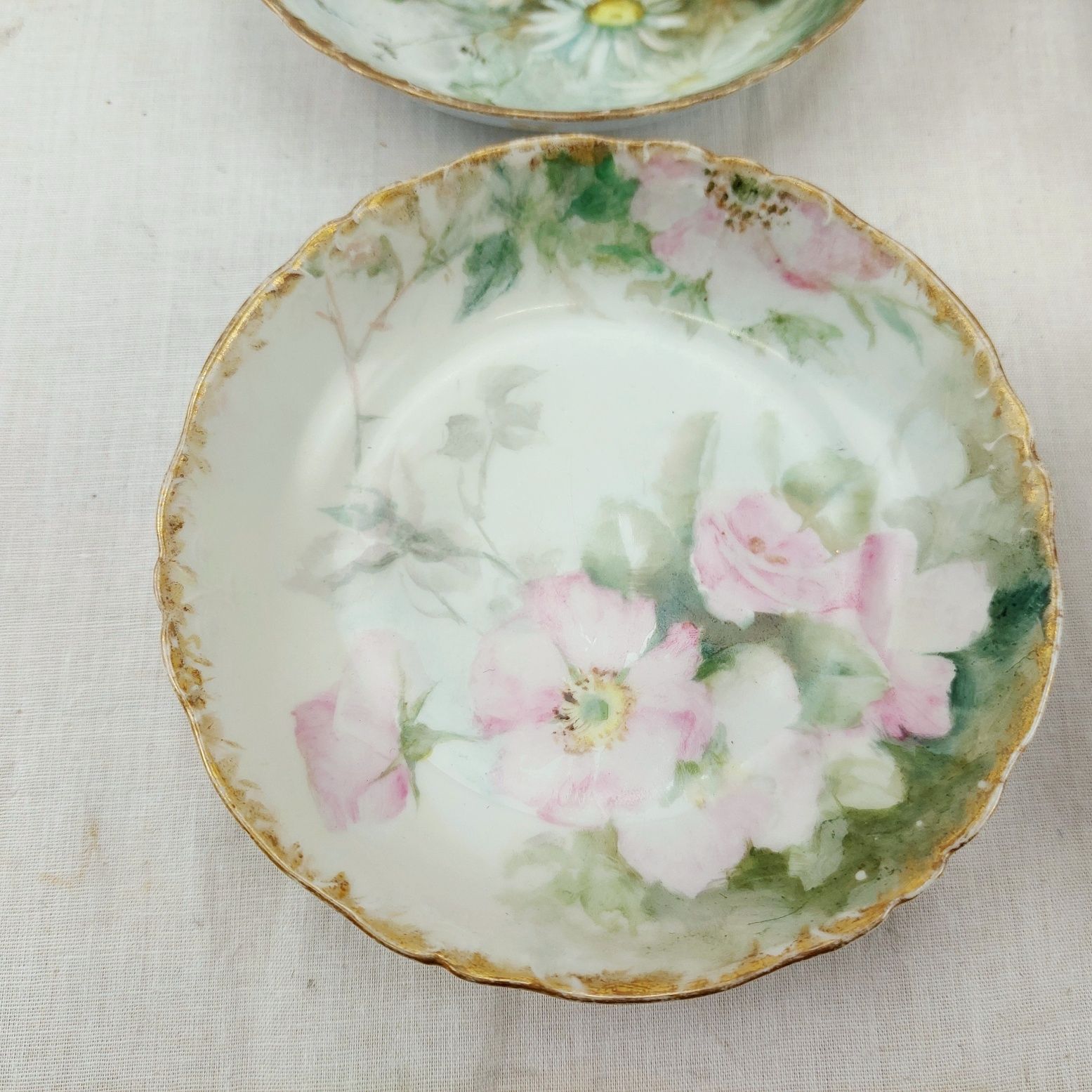 c1890 Set of 6 Tea Plates & 4 Saucers by Jean Pouyat Limoges - Image 8