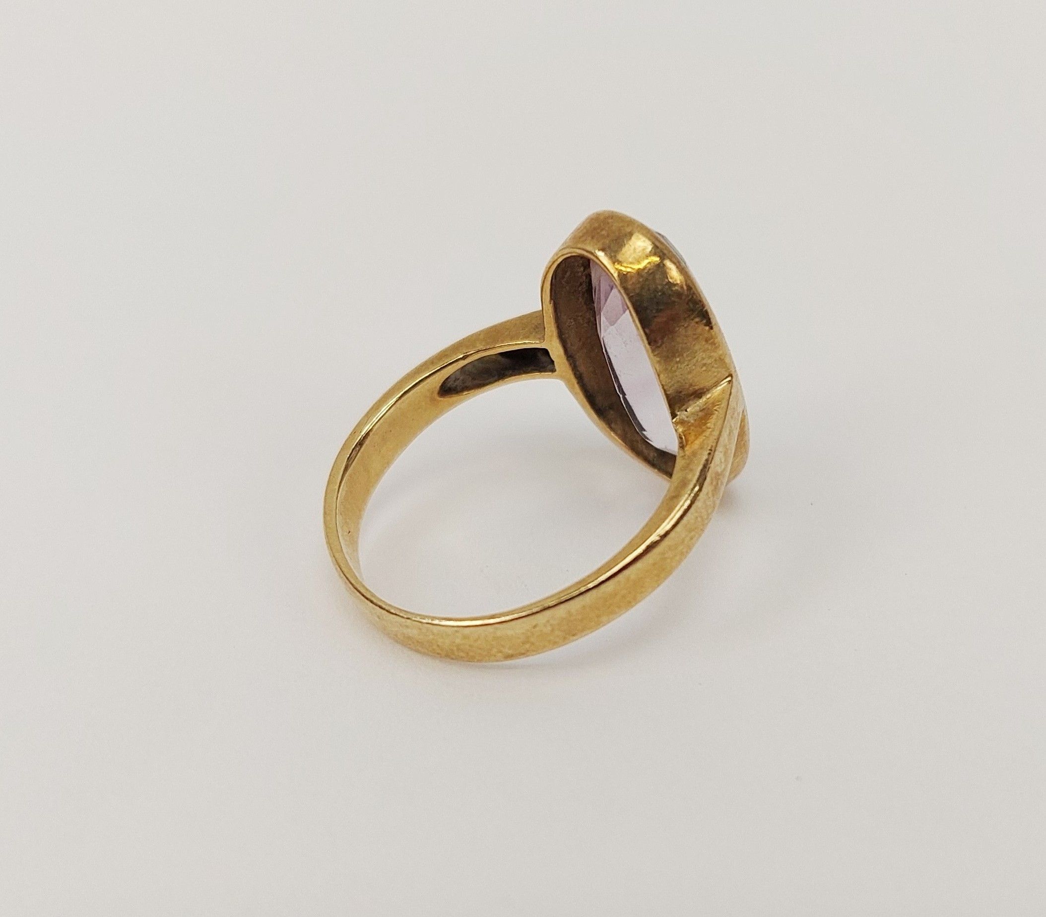 9ct Gold Amethyst Ring UK Size N+, US 7 - Image 3