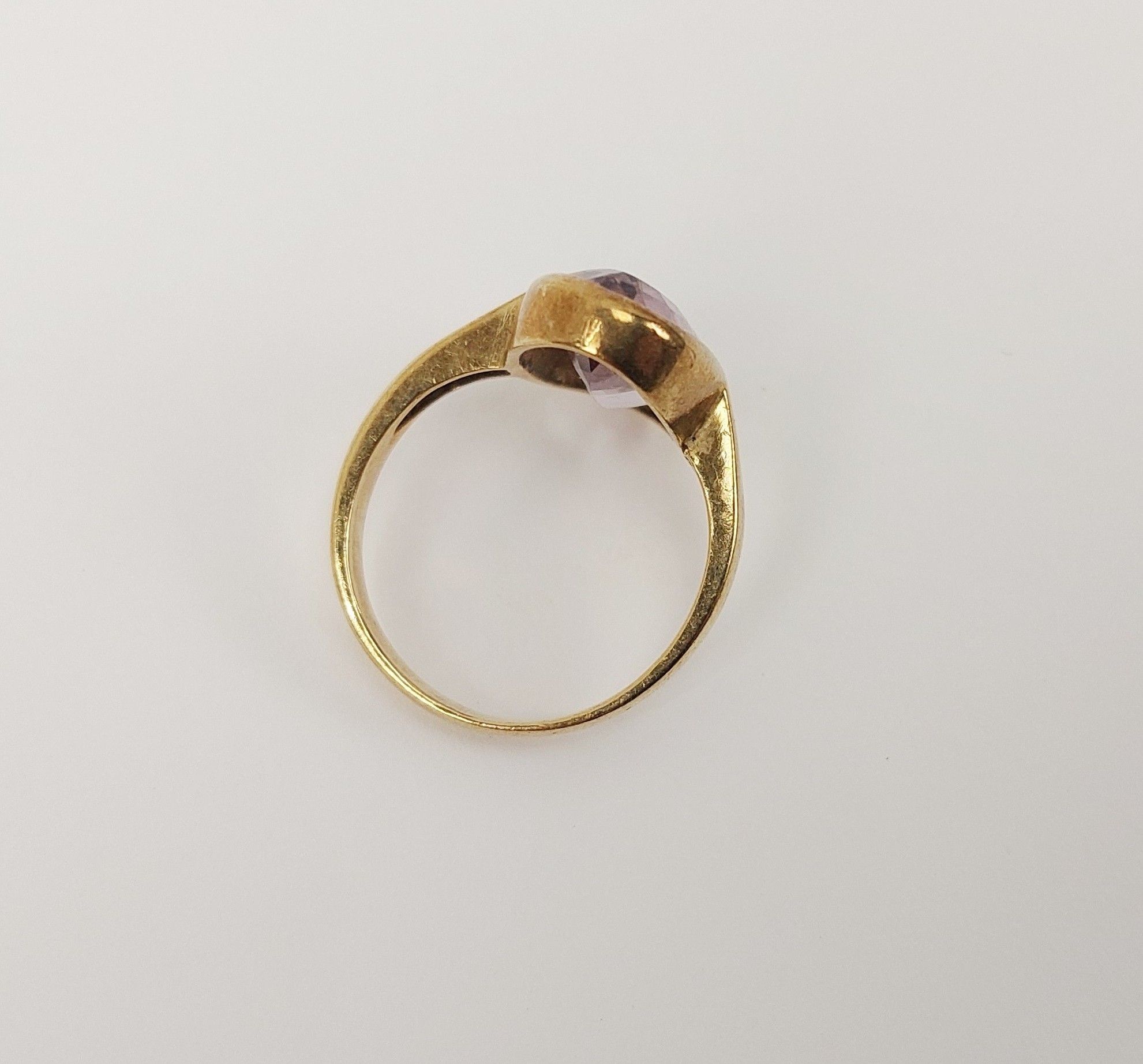 9ct Gold Amethyst Ring UK Size N+, US 7 - Image 4