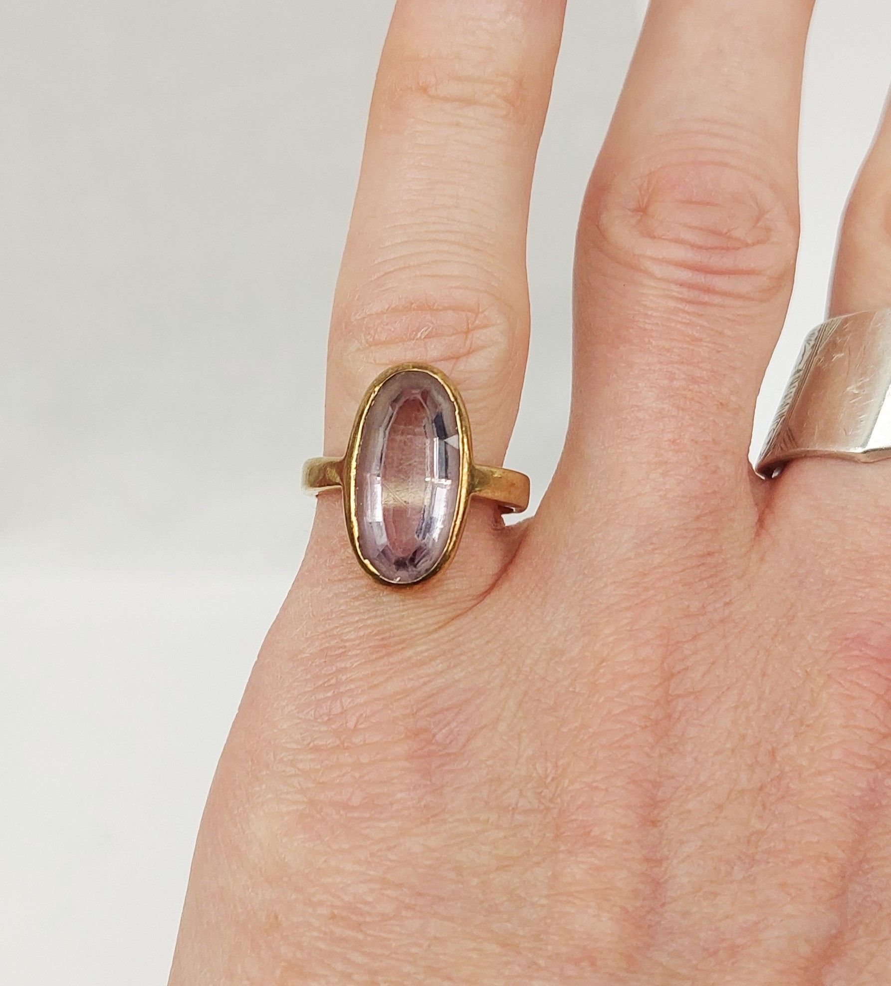 9ct Gold Amethyst Ring UK Size N+, US 7 - Image 5