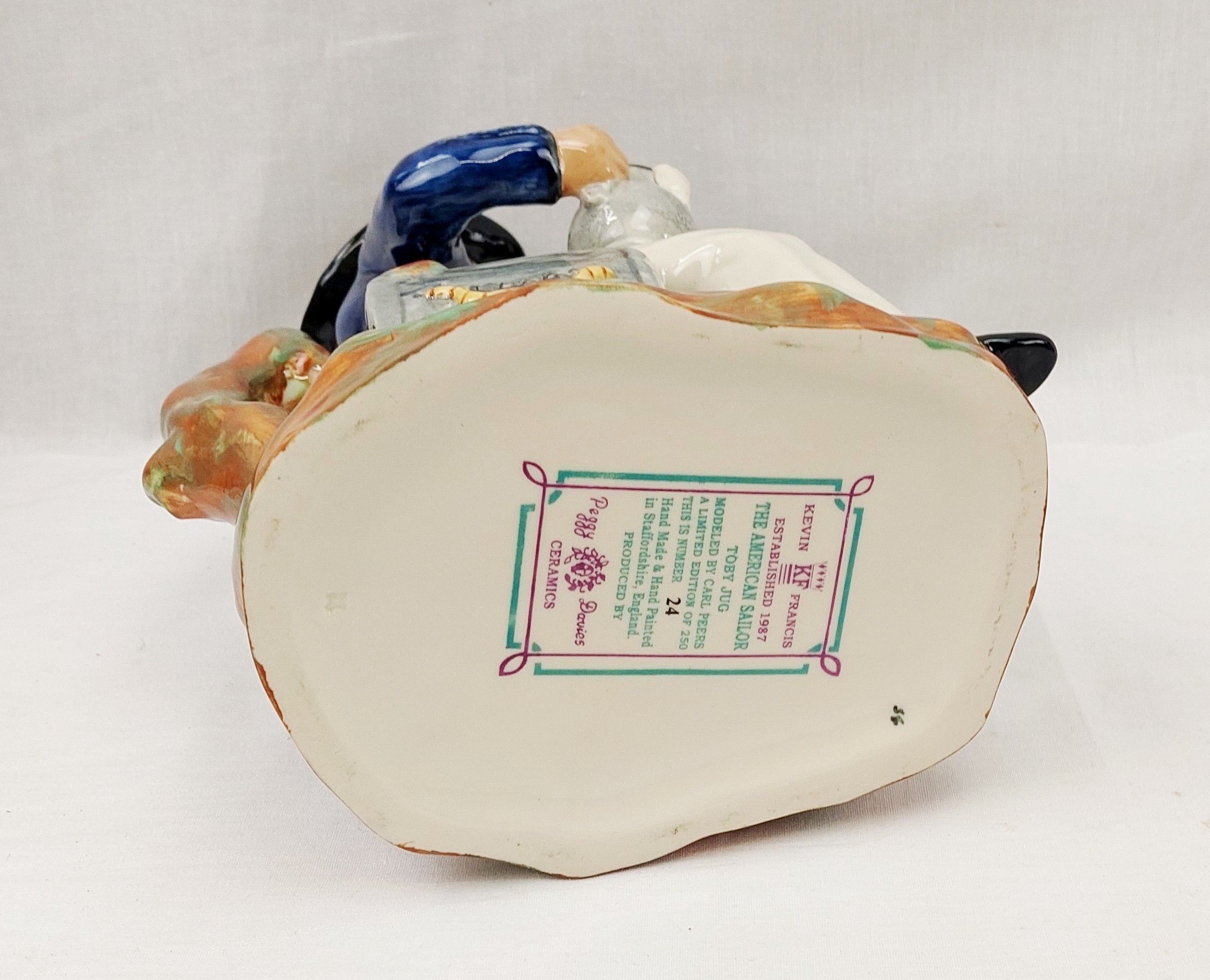 Kevin Francis Ceramics Limited Edition The American Sailor Toby Jug - Image 6
