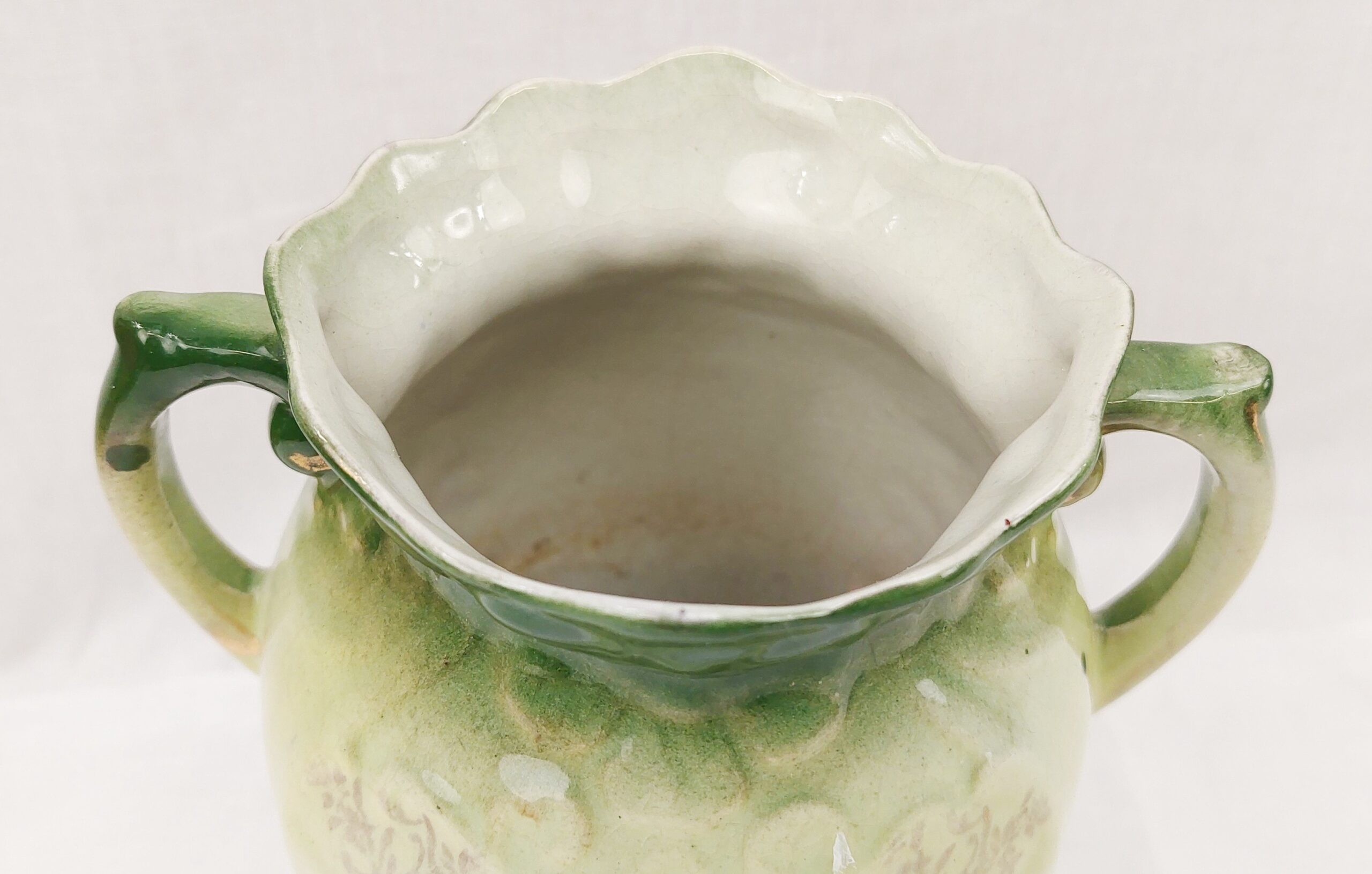 Medium Sized Victorian Transfer Printed Floral Vase - Image 8