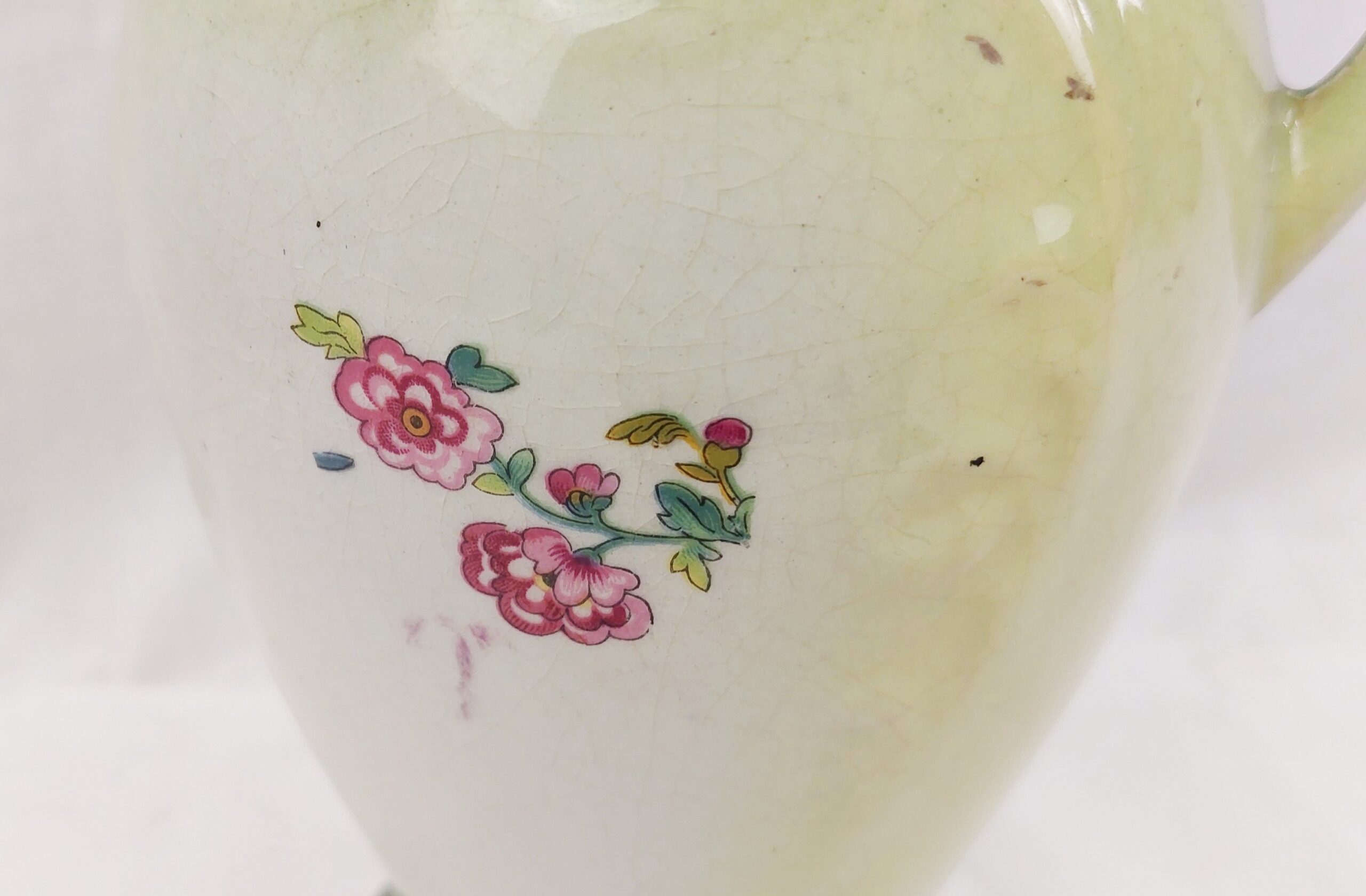 Medium Sized Victorian Transfer Printed Floral Vase - Image 6