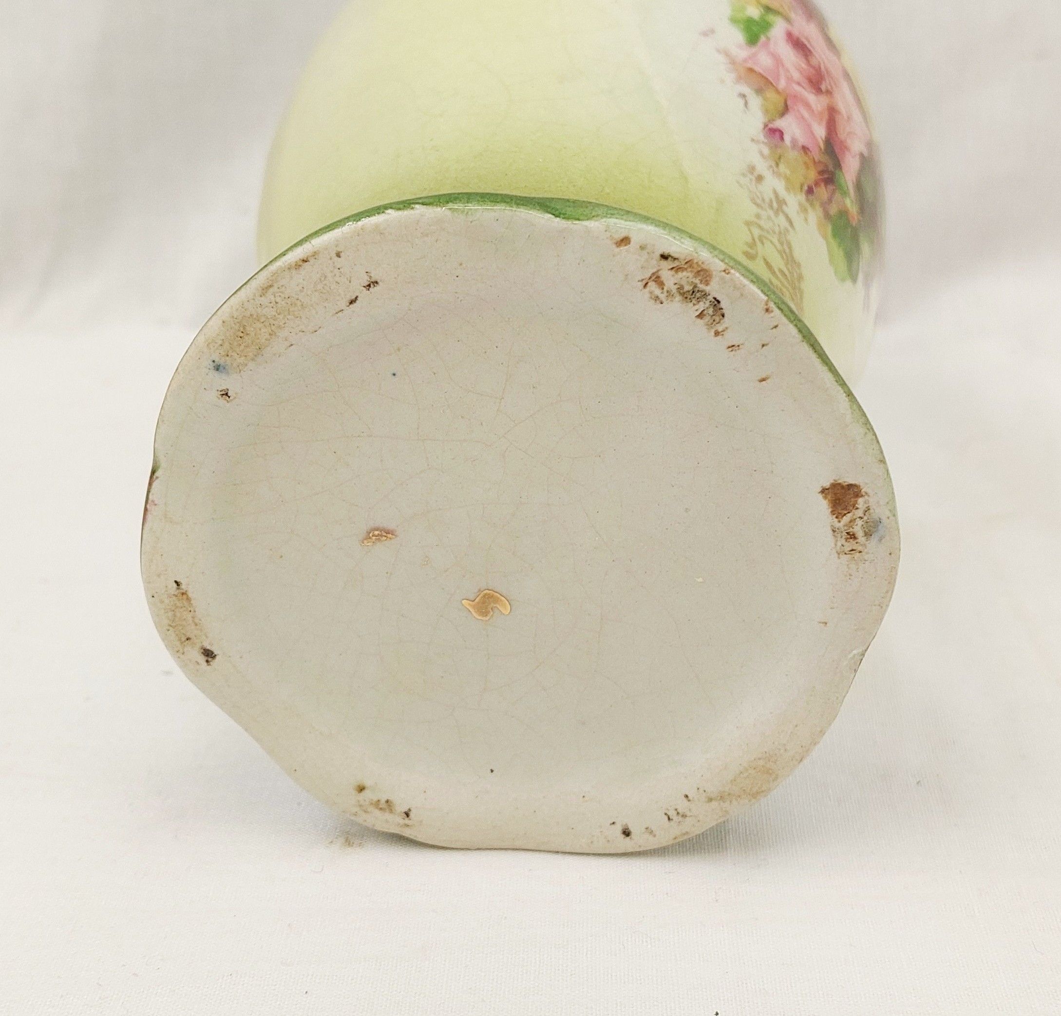 Medium Sized Victorian Transfer Printed Floral Vase - Image 7
