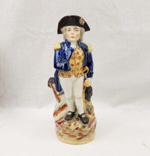 Mid 19th Century Staffordshire Jug Of Admiral Lord Nelson