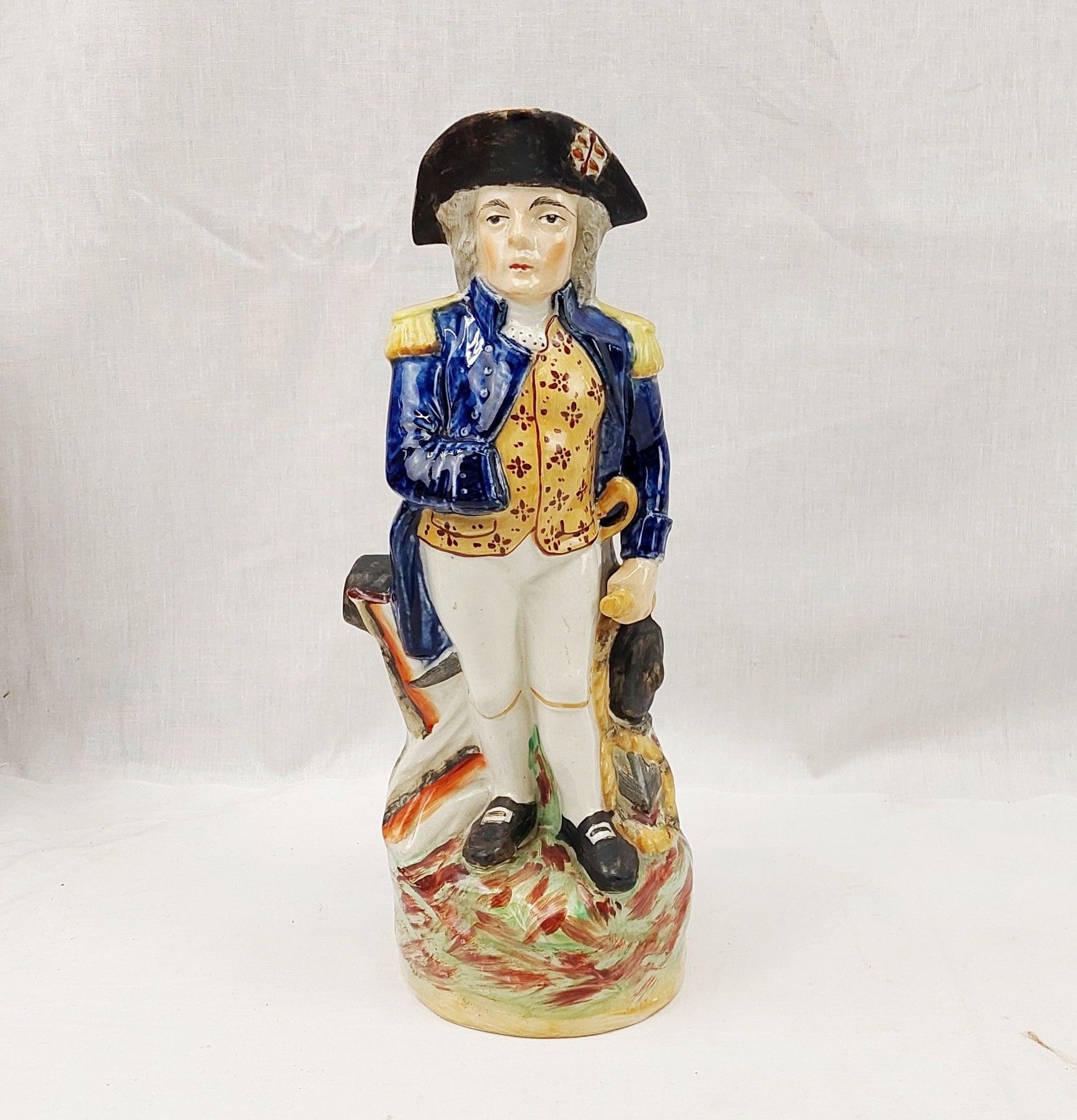 Mid 19th Century Staffordshire Jug Of Admiral Lord Nelson