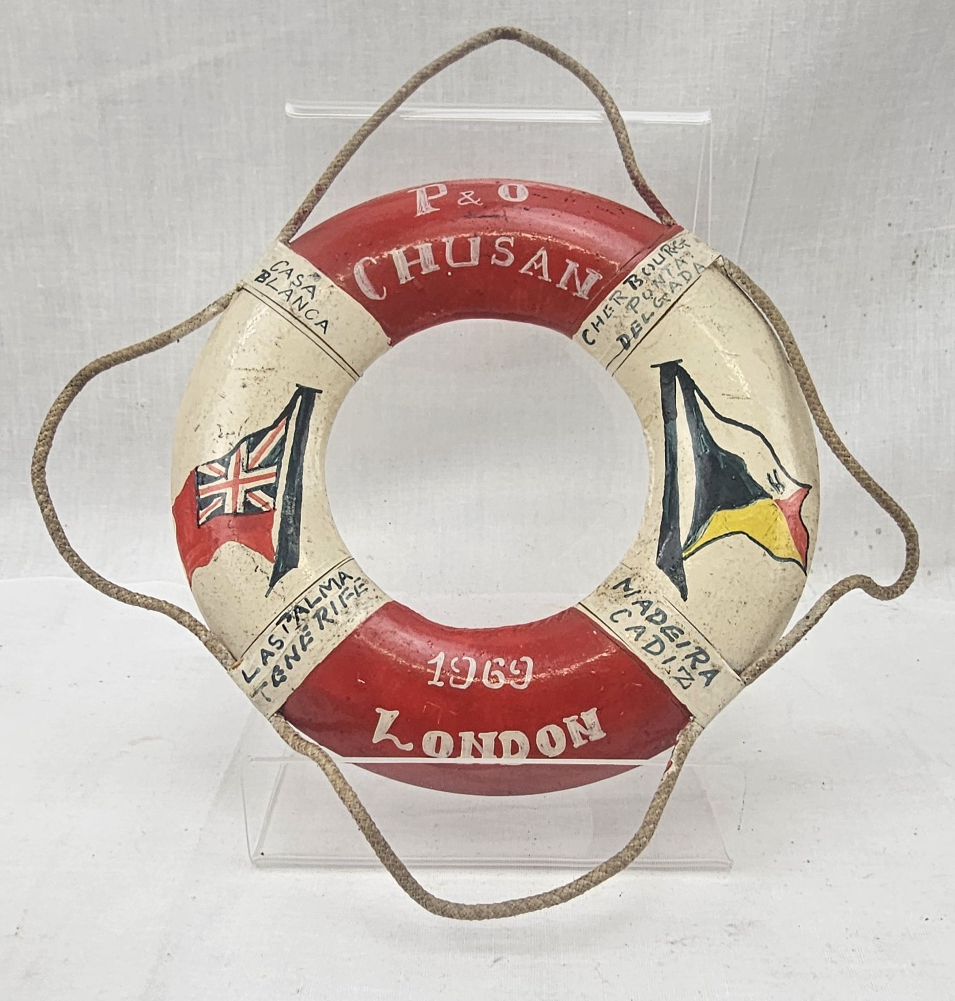 1969 P & O Chusan Liner Souvenir Life Ring