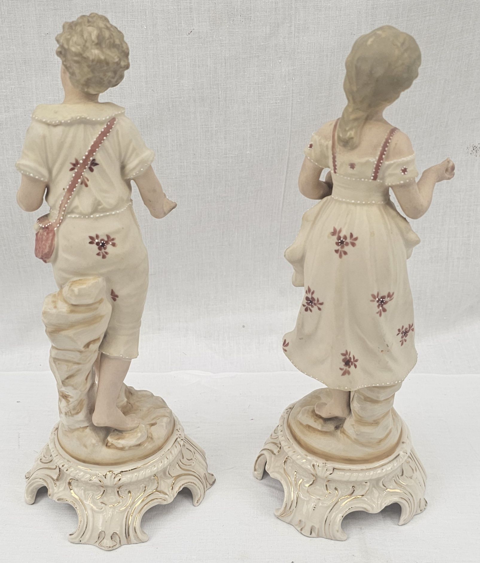 Pair Of Italian Bisque Porcelain Figurines - Image 2